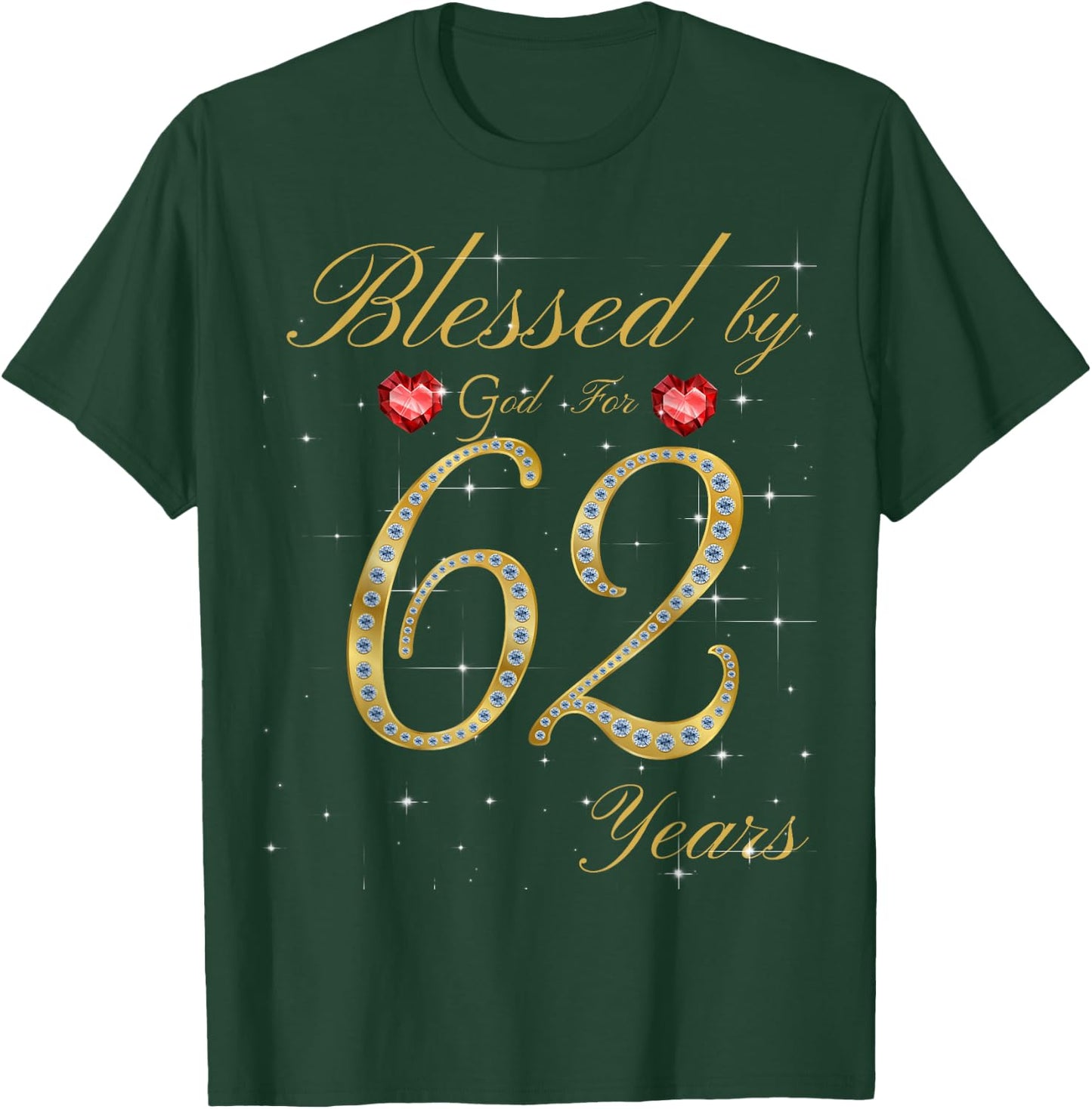 Happy 62nd Birthday Ideas Gods Grace And Mercy Queen T-Shirt - T-Shirt | Forest