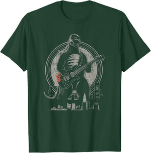 Theater Of Oneness - Music Dinosaur Guitar Funny Vintage Guitar Graphic Rock Guitarist , Small, Black T-Shirt - T-Shirt | Forest