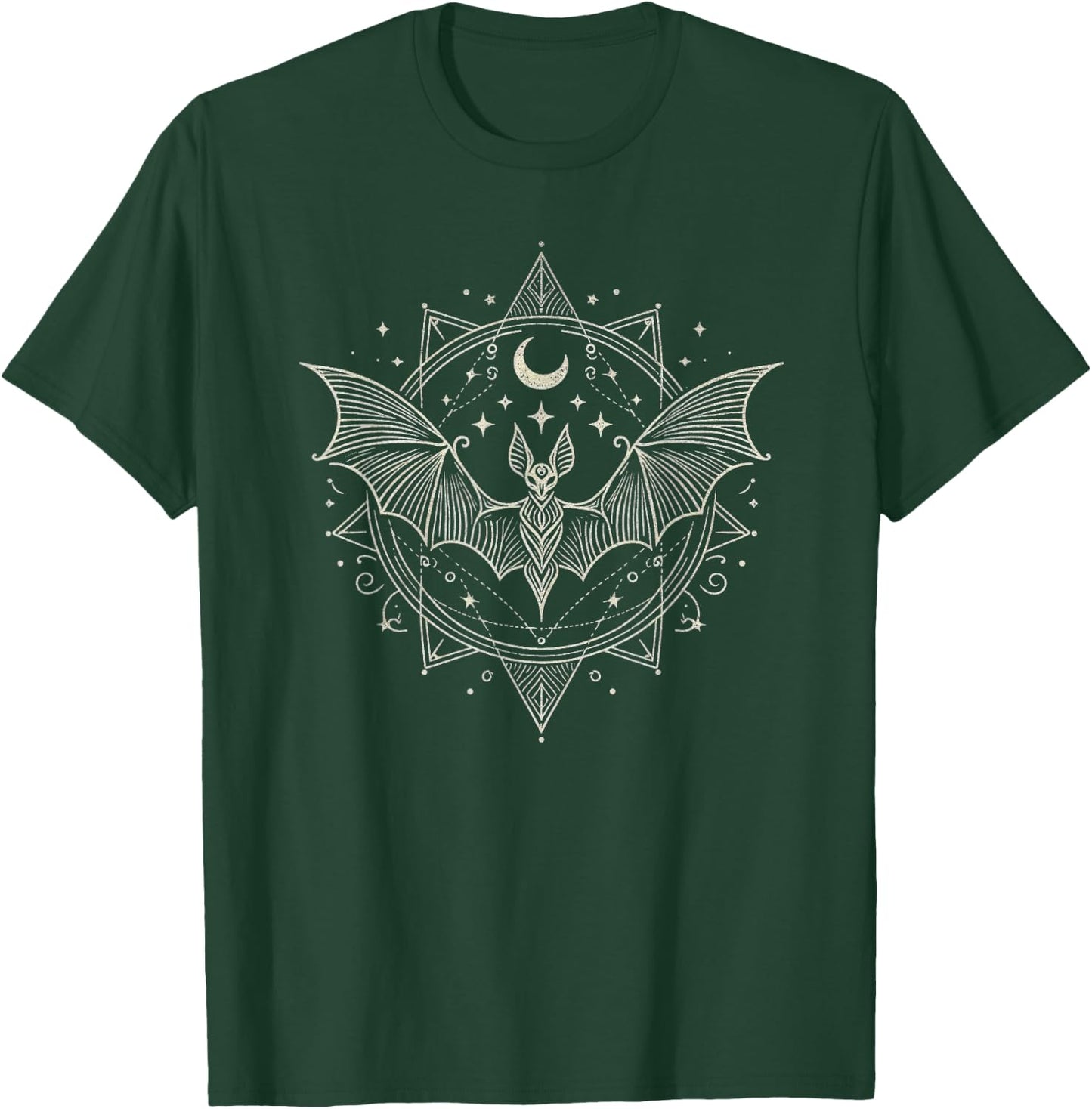 Bat Graphic Gothic Art Design T-Shirt - T-Shirt | Forest