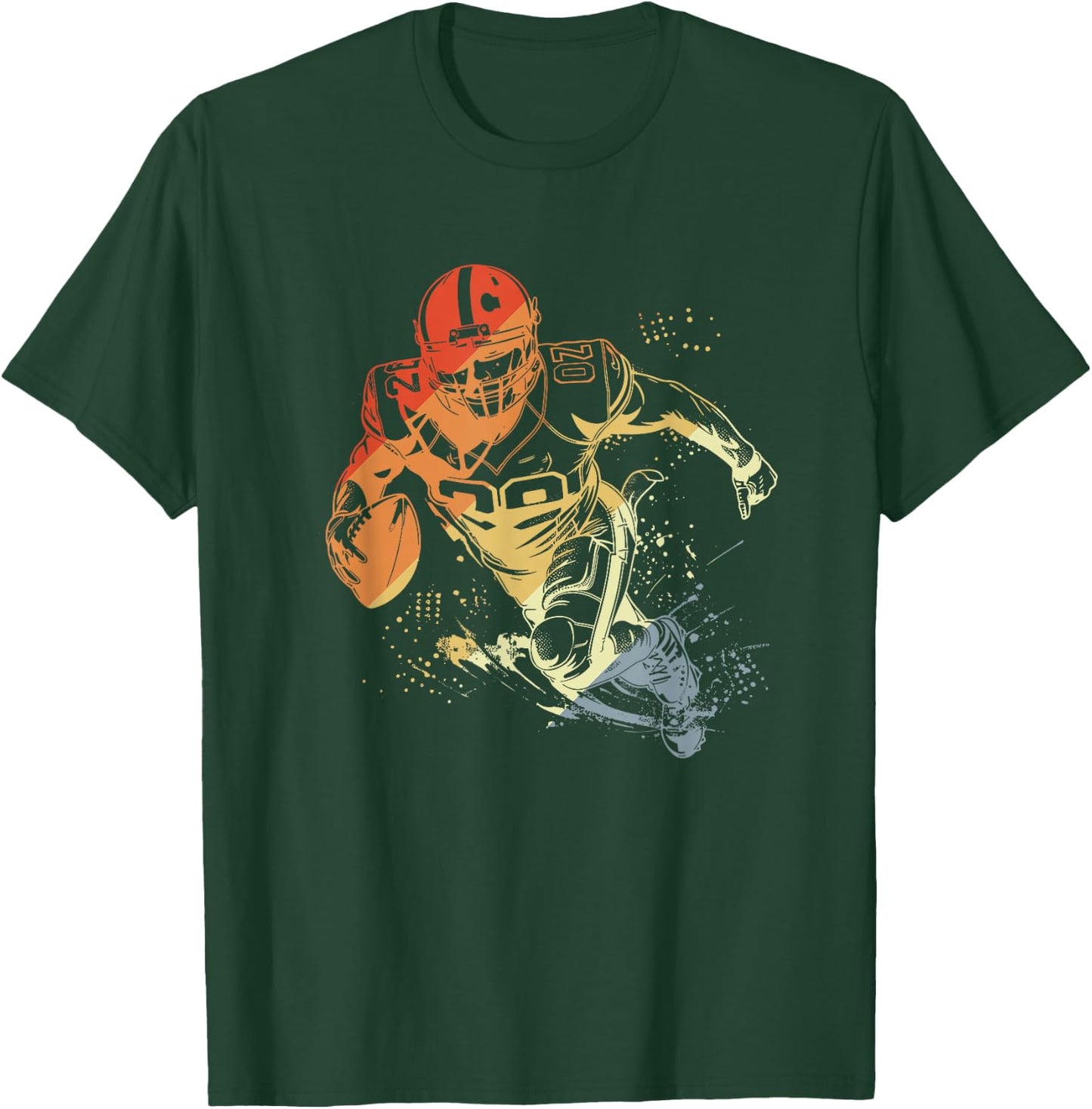 Vintage American Football Leisure Sport T-Shirt - T-Shirt | Forest