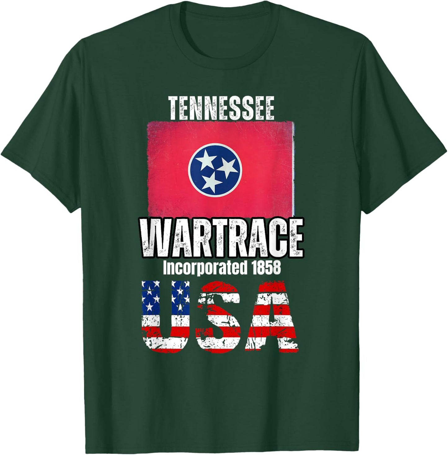 Wartrace, Tennessee TN, Incorporated 1858 T-Shirt - T-Shirt | Forest