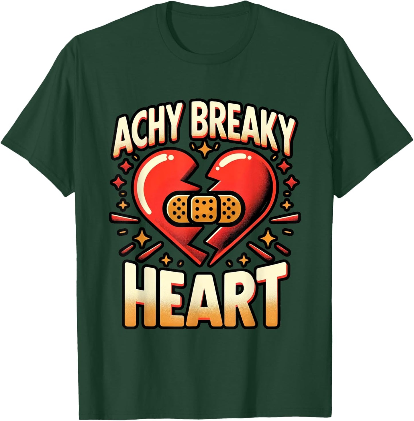 Broken Beats Achy Breaky Heart T-Shirt - T-Shirt | Forest