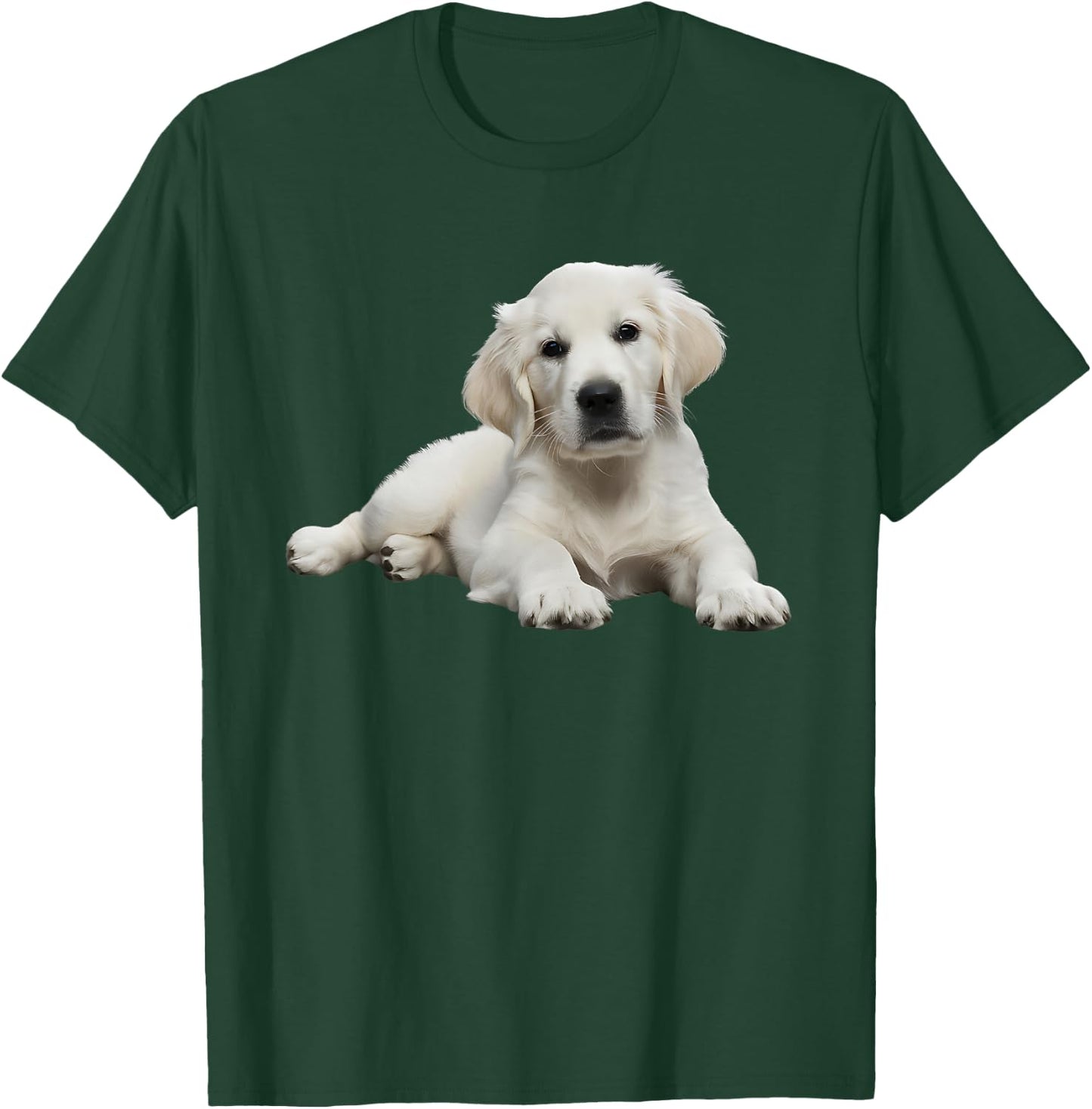 White Lab English Cream Golden Retriever Dog Puppy Mom Girls T-Shirt - T-Shirt | Forest