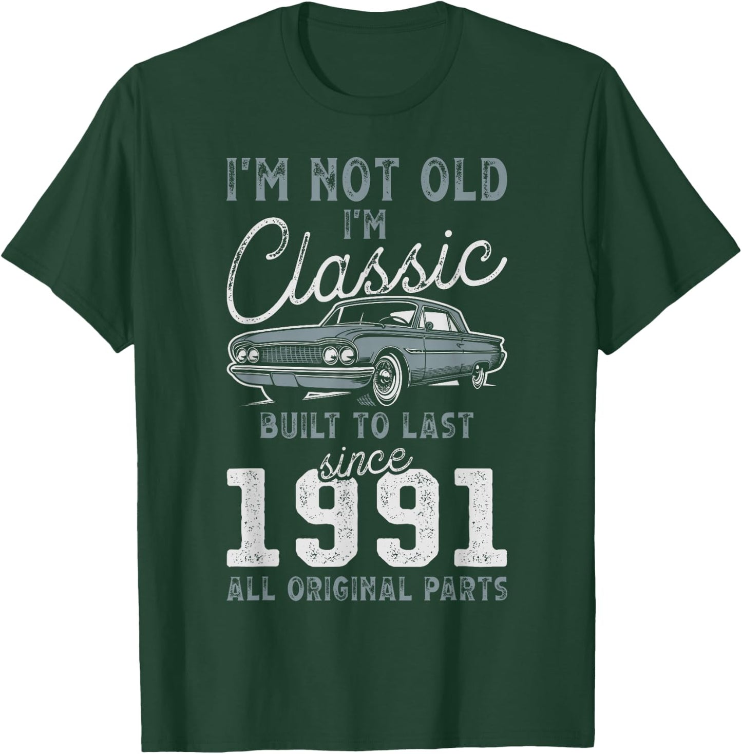 1991 Classic Car 35th Birthday T-Shirt - T-Shirt | Forest