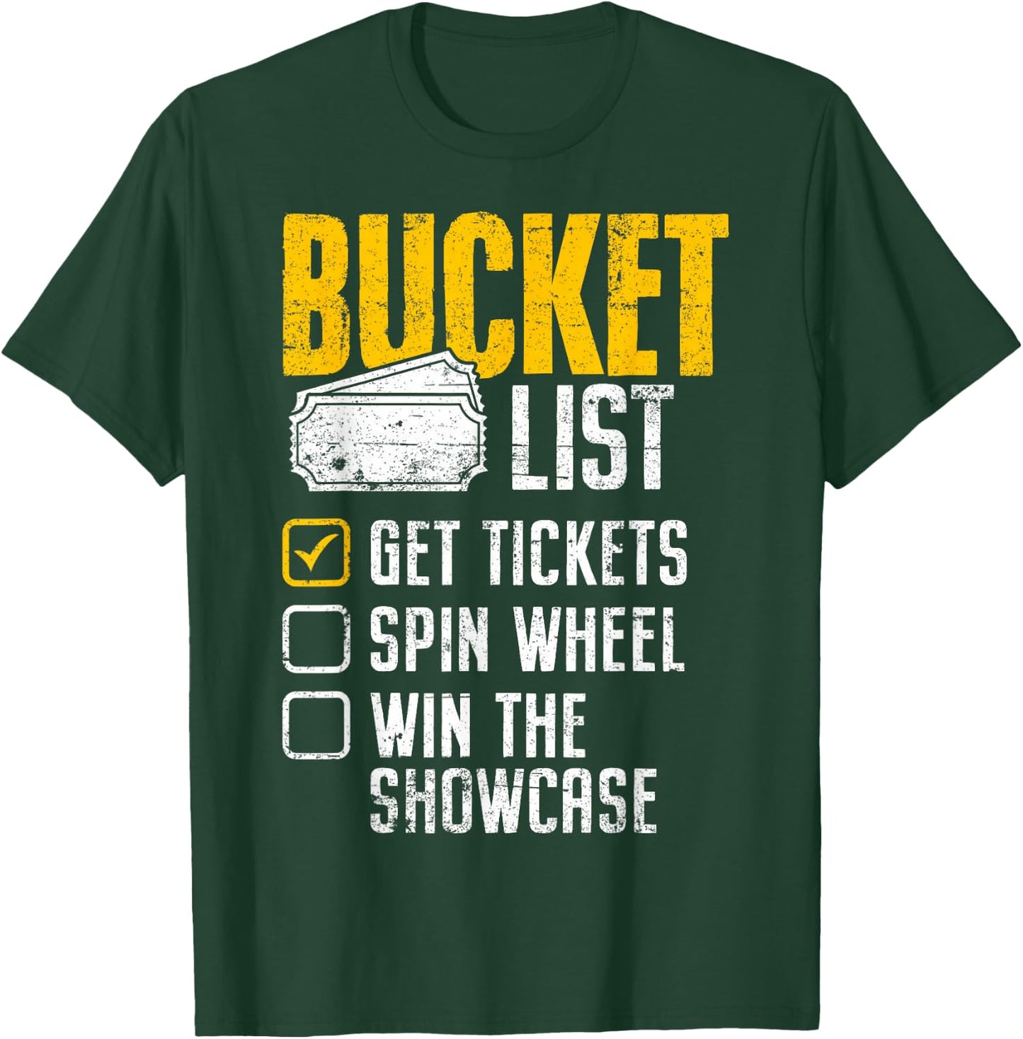 Wheel Win Game Show Bucket List Get Tickets Spins Funny Gift T-Shirt - T-Shirt | Forest