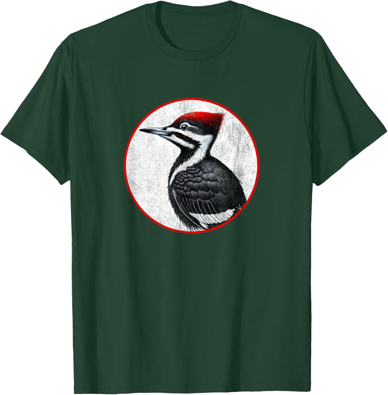 Colorful Retro Pileated Woodpecker Bird Design T-Shirt - T-Shirt | Forest