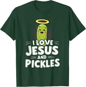 I Love Jesus And Pickles T-Shirt - T-Shirt | Forest