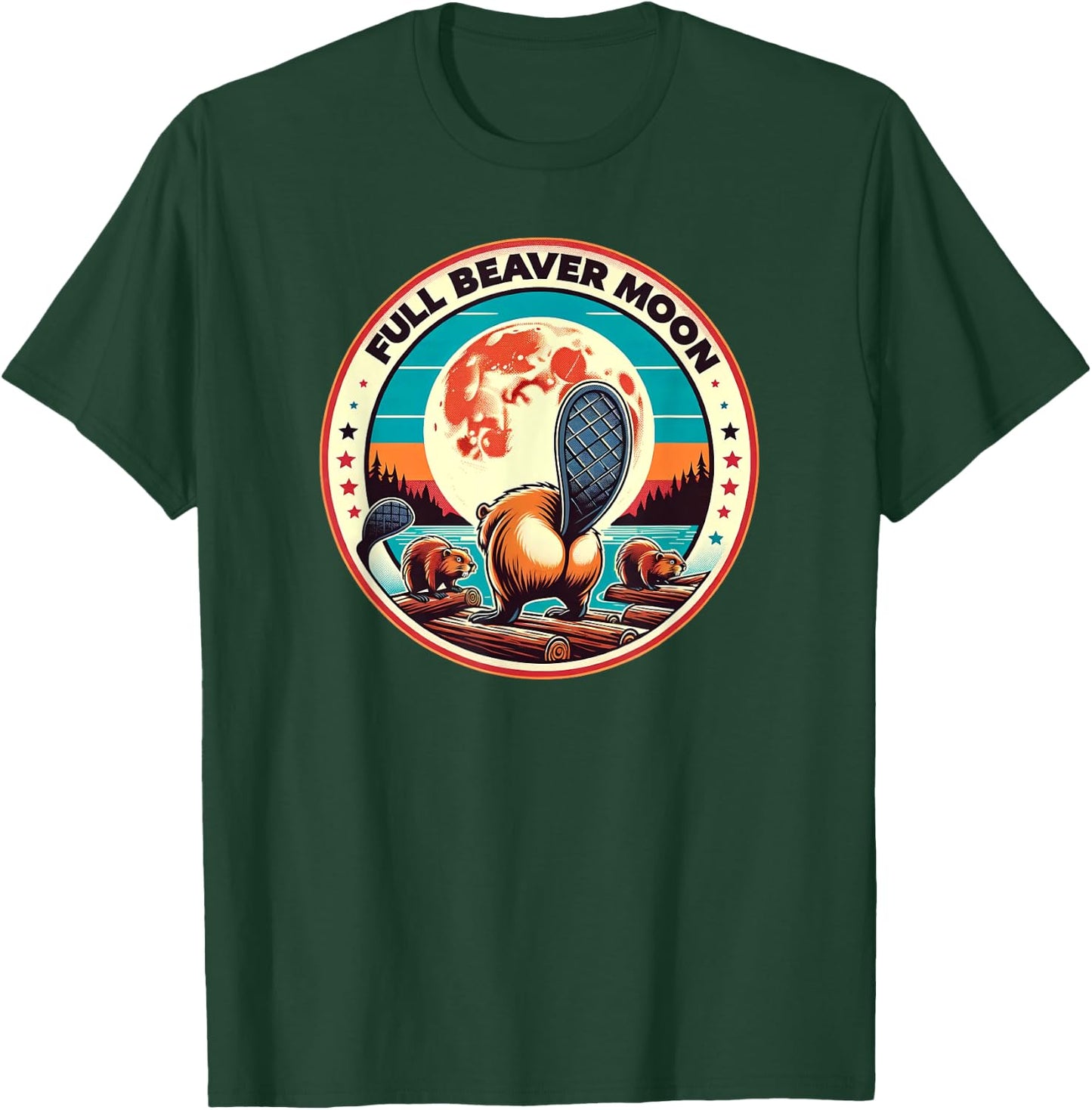 Full Beaver Moon T-Shirt - T-Shirt | Forest