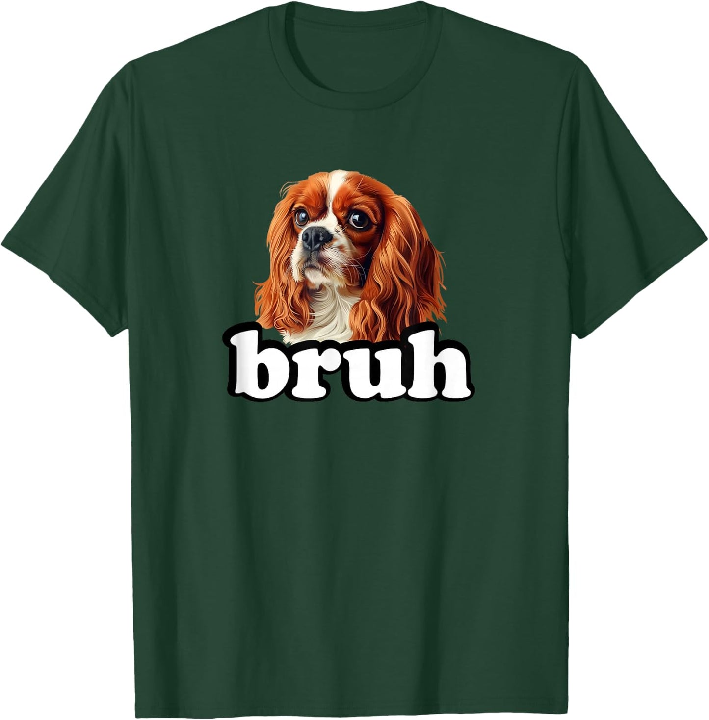 Cute Funny Bro Bruh Kids Cavalier King Charles Spaniel Dog T-Shirt - T-Shirt | Forest