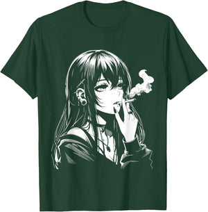 Anime Manga Otaku Waifu Girl Japanese Aesthetic T-Shirt - T-Shirt | Forest