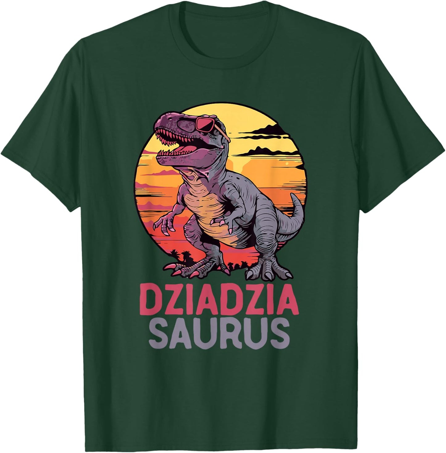 DziadziaSaurus Dino Dinosaur Dziadzia-Saurus T-Rex Trex T-Shirt - T-Shirt | Forest
