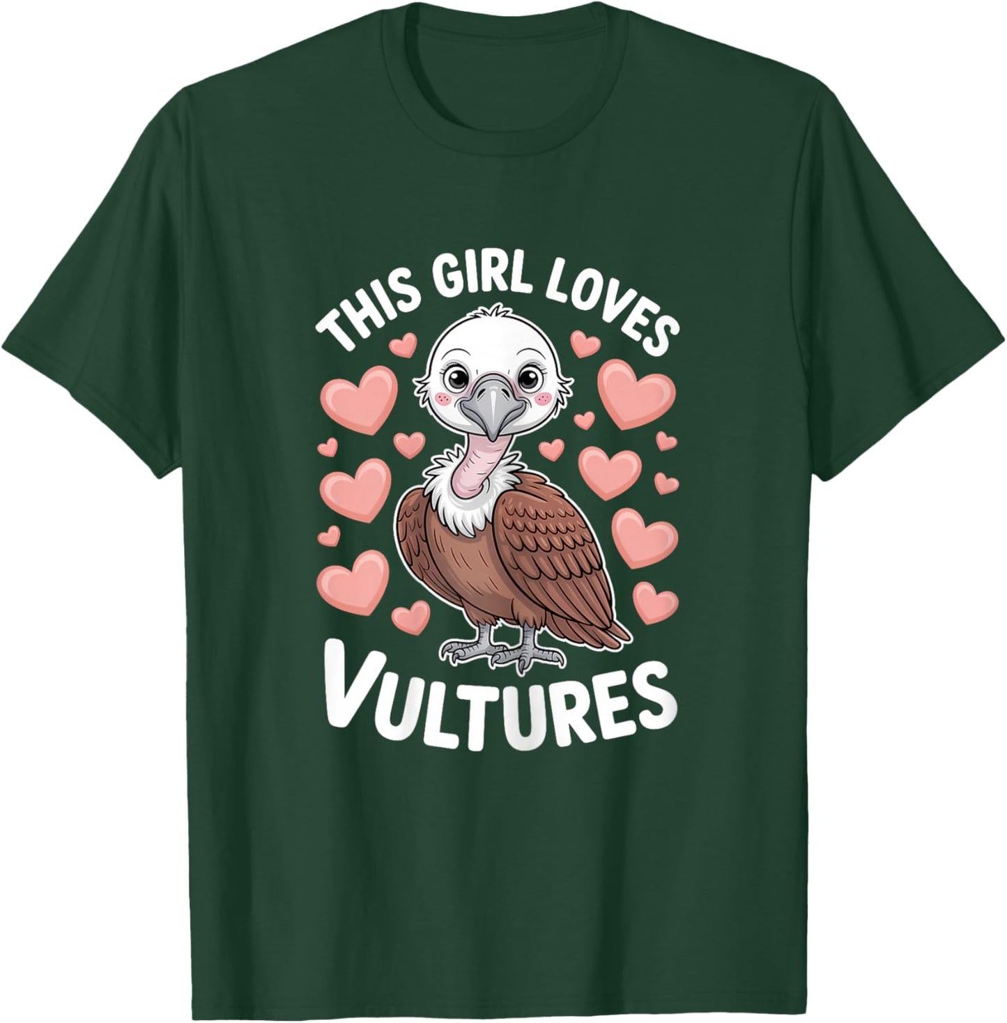 This Girl Loves Vultures Funny Vulture T-Shirt - T-Shirt | Forest