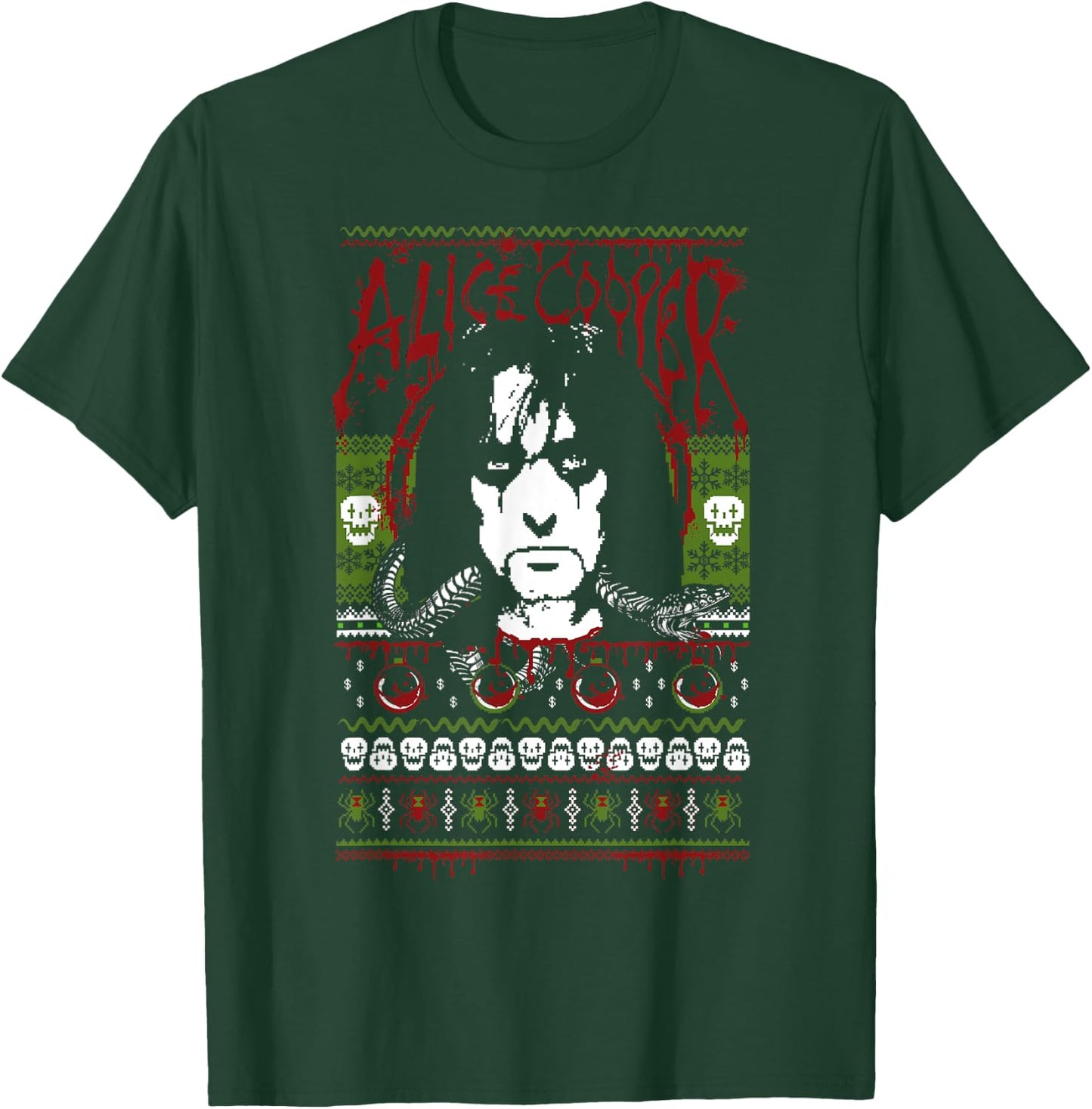Alice Cooper – Ugly Christmas Sweater T-Shirt - T-Shirt | Forest