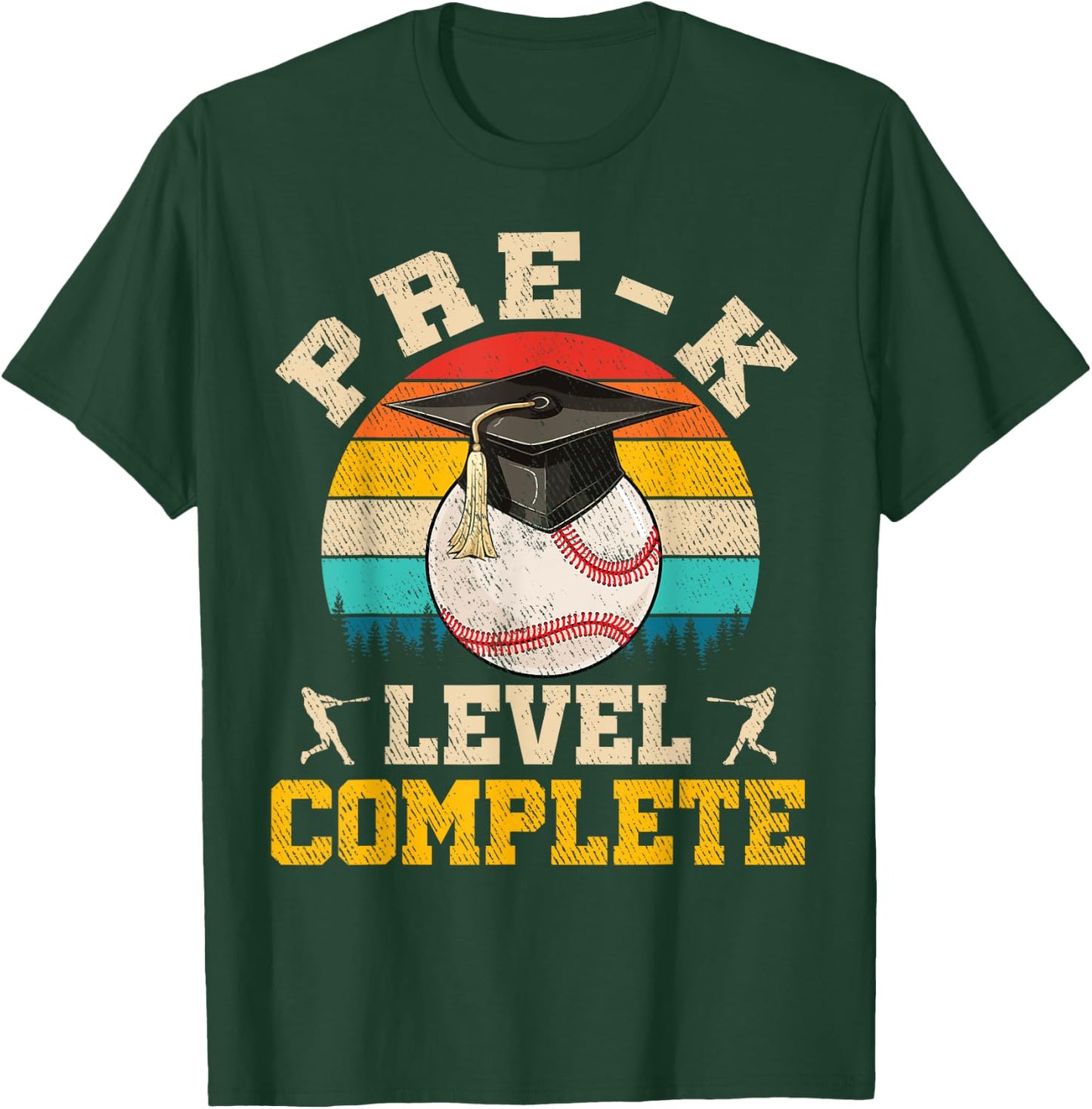 Pre-K Level Complete Baseball Boy Last Day Of School T-Shirt - T-Shirt | Forest