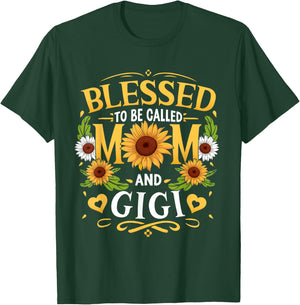 Blessed To Be Called Mom And Gigi Sunflower Mother's Day T-Shirt - T-Shirt | Forest