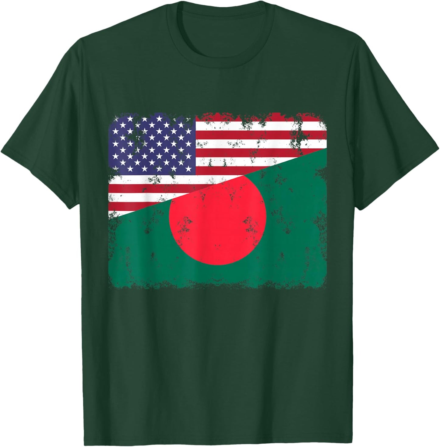 Bangladesh Pride Bangladeshi American Flag Roots Heritage T-Shirt - T-Shirt | Forest