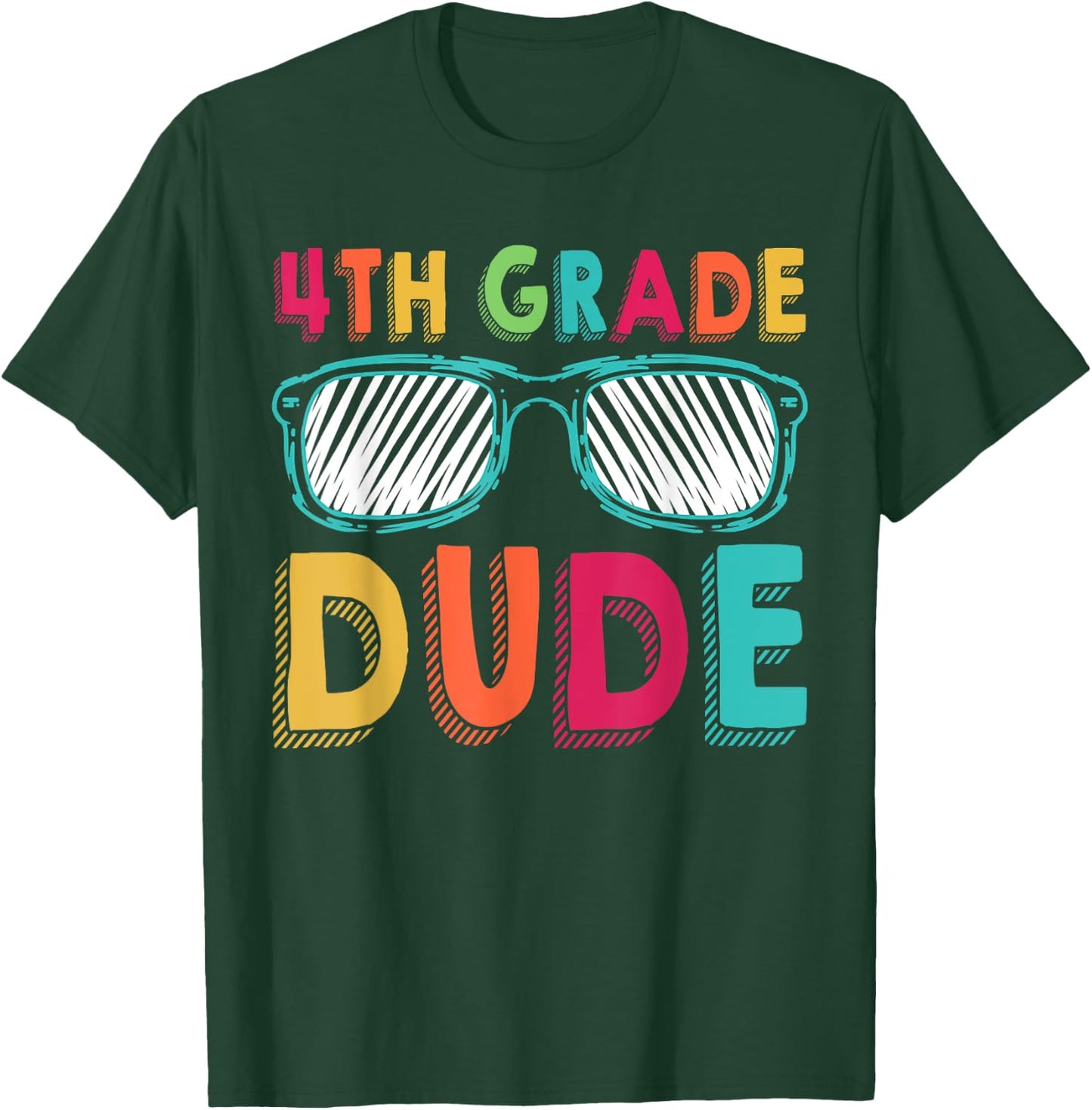 4th Grade Dude Back To School Fourth Grade student T-Shirt - T-Shirt | Forest