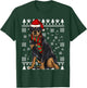 Rottweiler Dog Santa Hat Xmas Ugly Christmas T-Shirt - T-Shirt | Forest