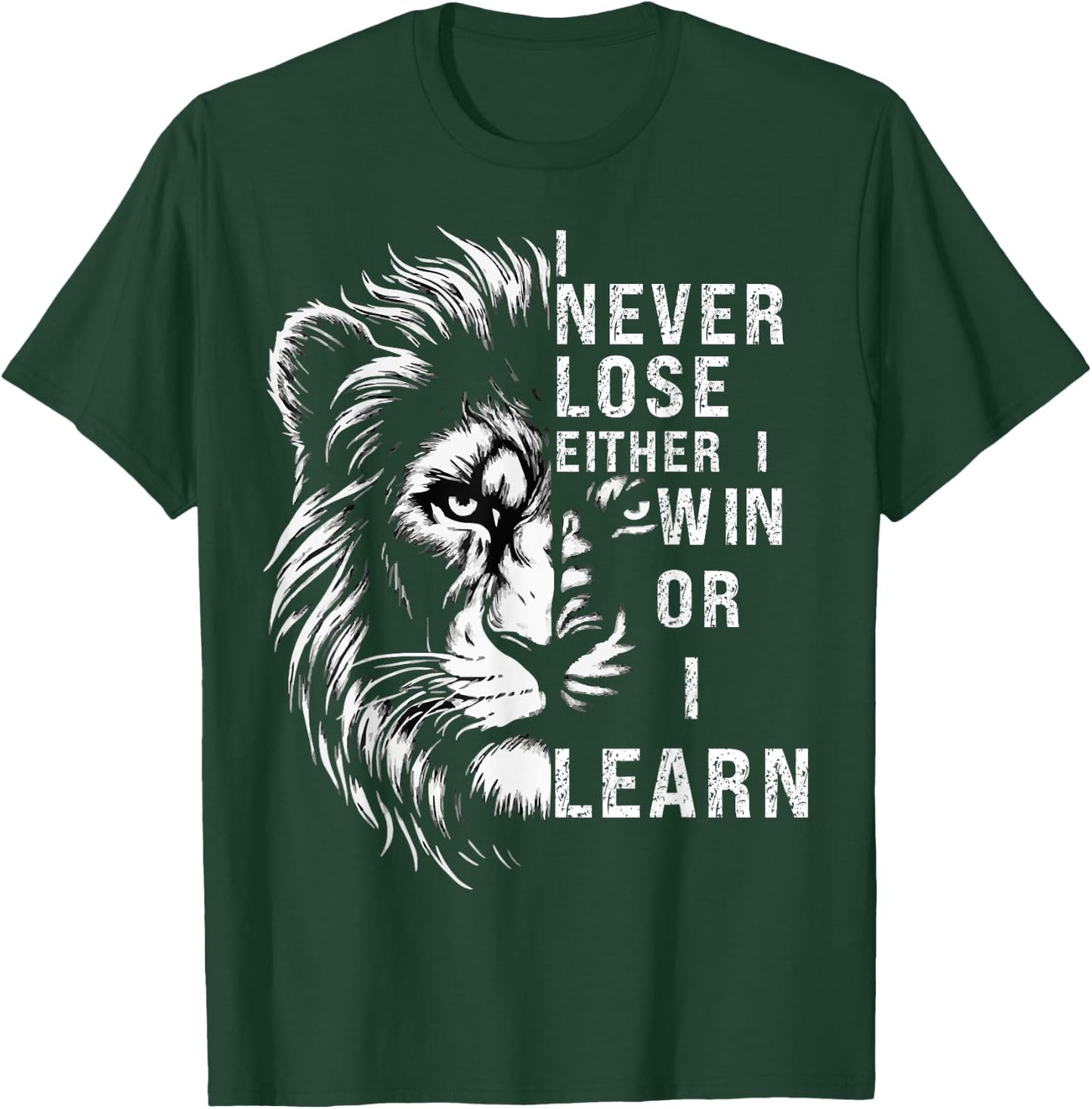 I Never Lose Either I Win Or I Learn, Nelson Mandela Quote T-Shirt - T-Shirt | Forest