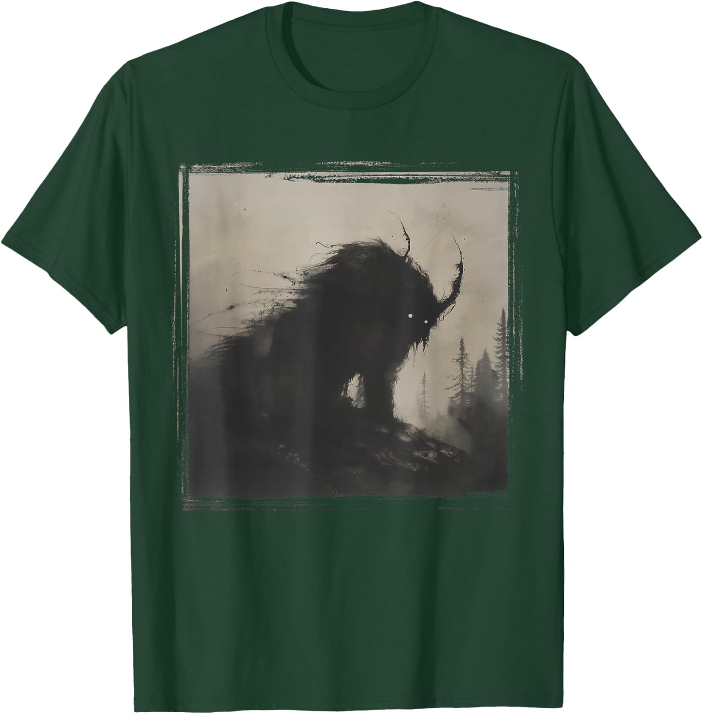 Dark Horror Nightmare Demonic Monster Gothic Alt Scary Art T-Shirt - T-Shirt | Forest