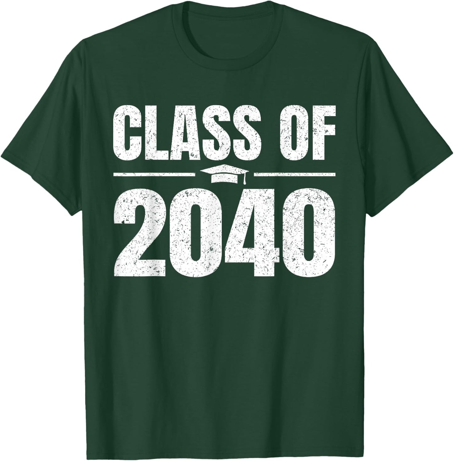 Kindergarten Class of 2040 Grow With Me Kinder Graduation T-Shirt - T-Shirt | Forest