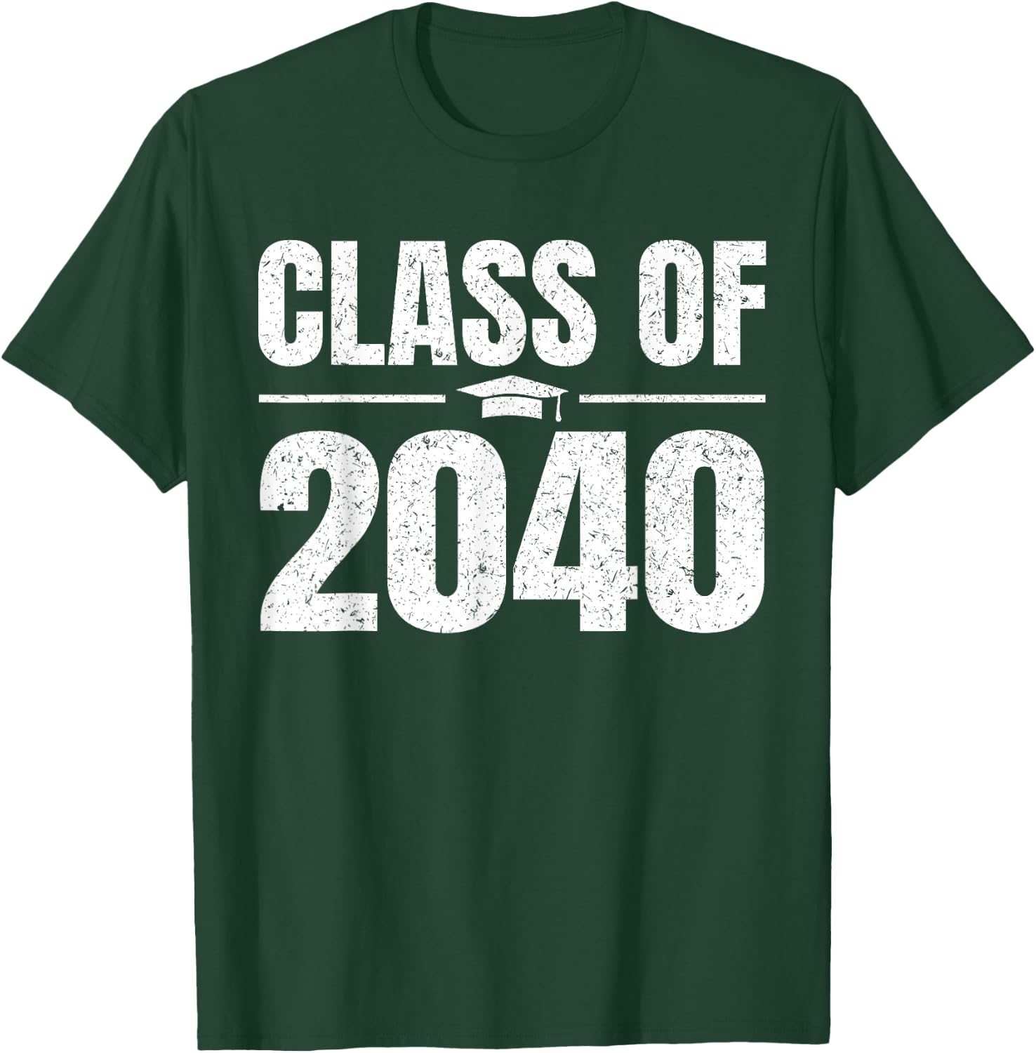Kindergarten Class of 2040 Grow With Me Kinder Graduation T-Shirt - T-Shirt | Forest