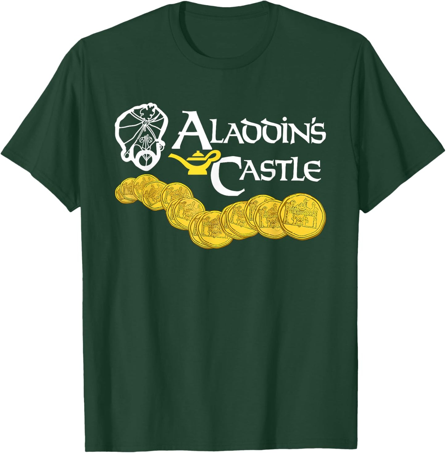 Aladdin's Castle Funny Quote - Adults - Black - Small - Short Sleeve - Classic Fit T-Shirt - T-Shirt | Forest