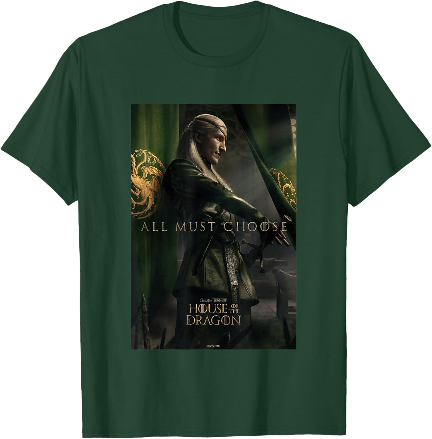 House of the Dragon All Must Choose Aemond Targaryen Vintage T-Shirt - T-Shirt | Forest