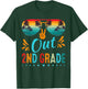 Last Day Of School Peace Out 2nd Grade Retro Graduation T-Shirt - T-Shirt | Forest