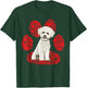 Bichons Frise Valentines Day Dog Love Paw T-Shirt - T-Shirt | Forest