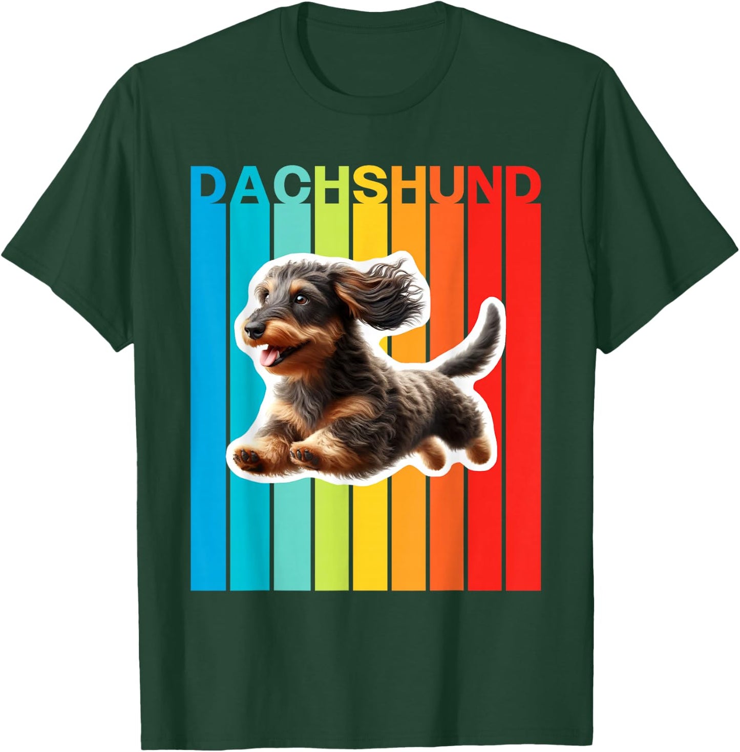 Colorful Wirehaired Dachshund T-Shirt - T-Shirt | Forest