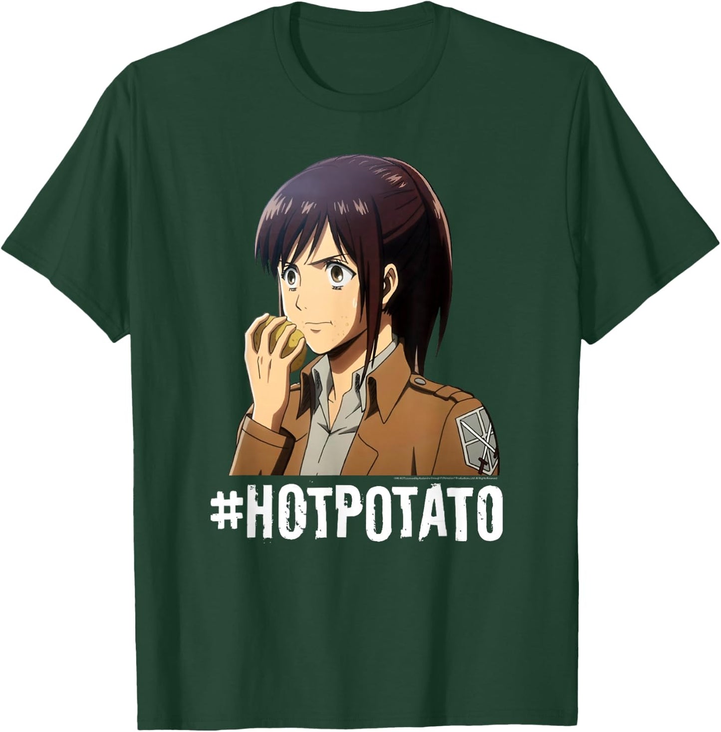 Attack on Titan #Hotpotato Potato Girl AOT Anime T-Shirt - T-Shirt | Forest