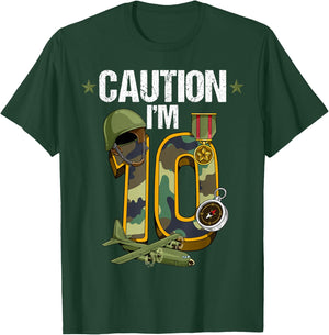 10th Birthday Army T-Shirt - T-Shirt | Forest