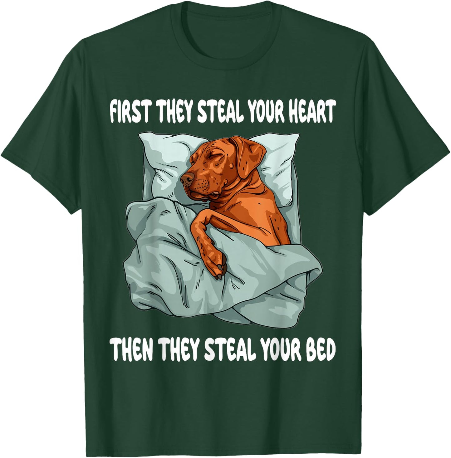 Rhodesian Ridgeback Sleeping Pajamas Nightgown T-Shirt - T-Shirt | Forest