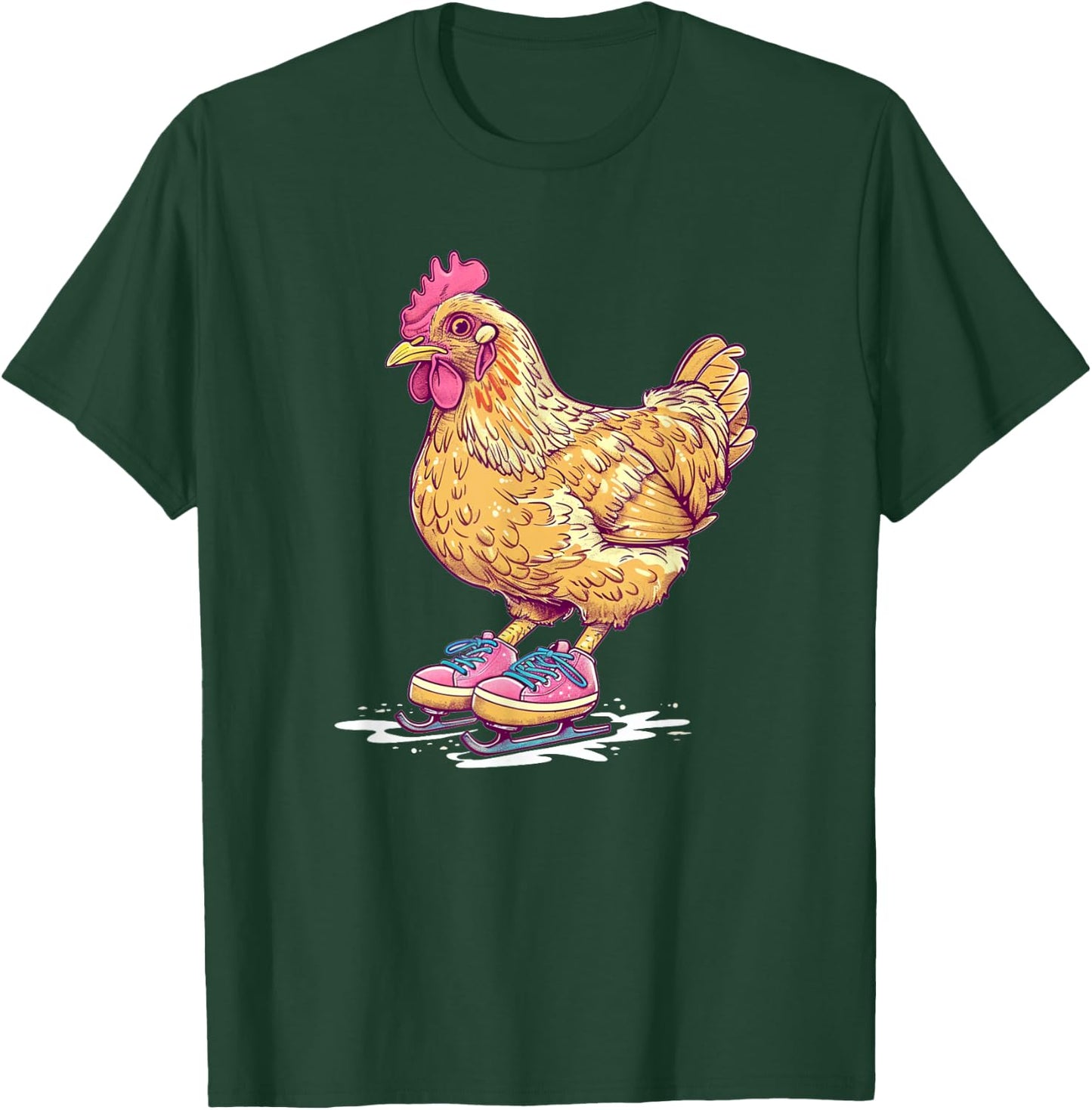 Fun Ice skating Shoes Animal Outfit T-Shirt - T-Shirt | Forest