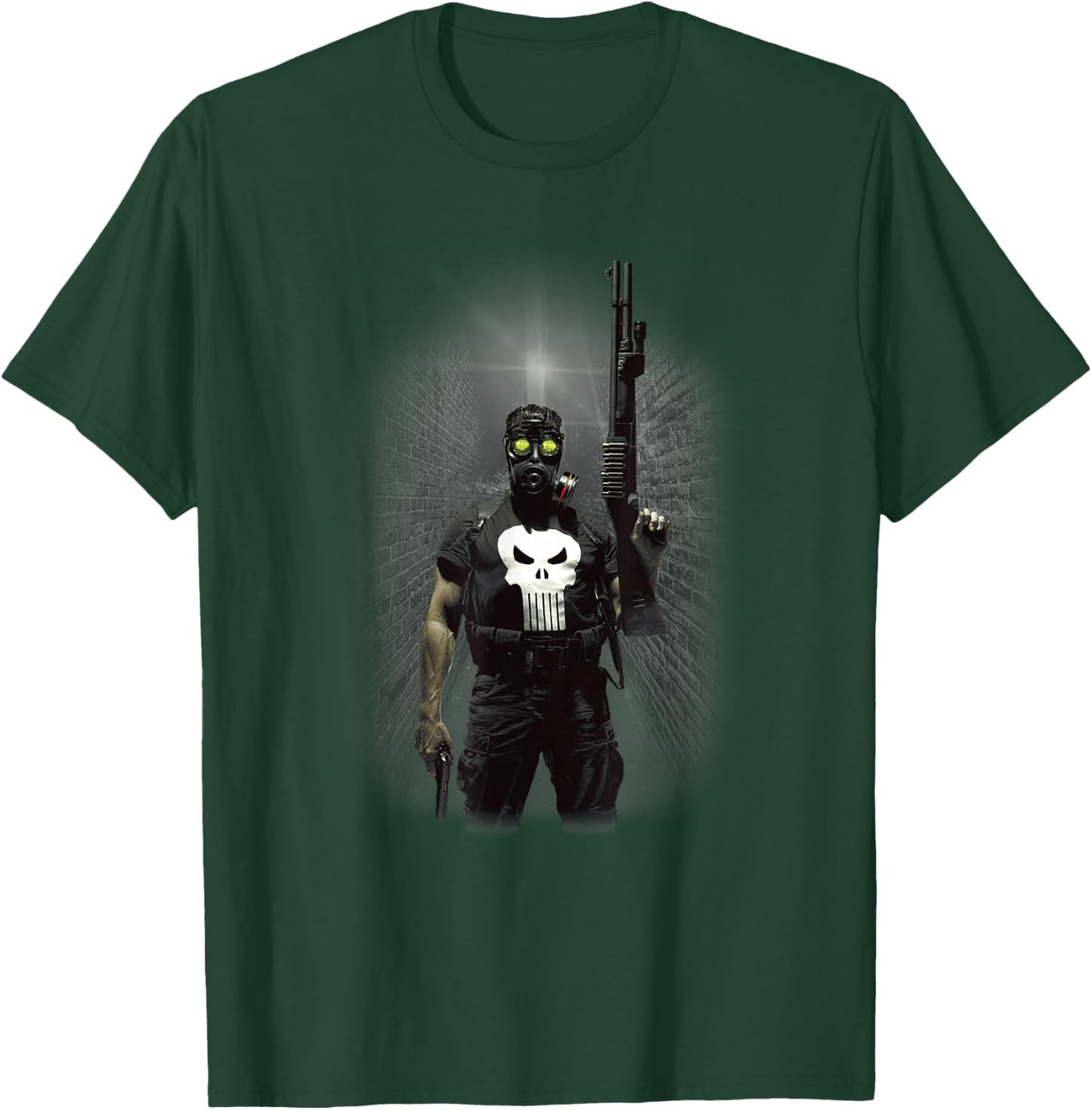 Marvel Comics Punisher Dark Alley Portrait Small T-Shirt - T-Shirt | Forest