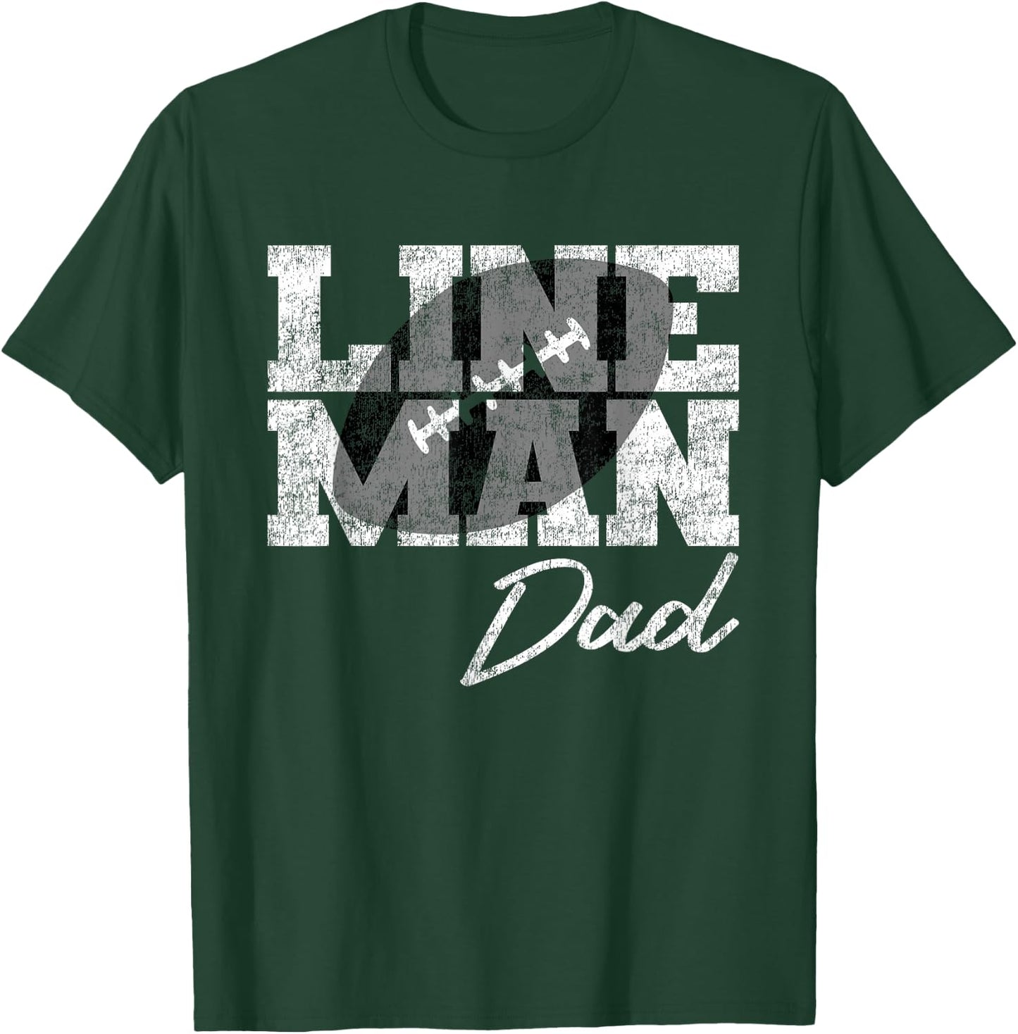 Lineman Dad - Football Player Matching Family T-Shirt - T-Shirt | Forest