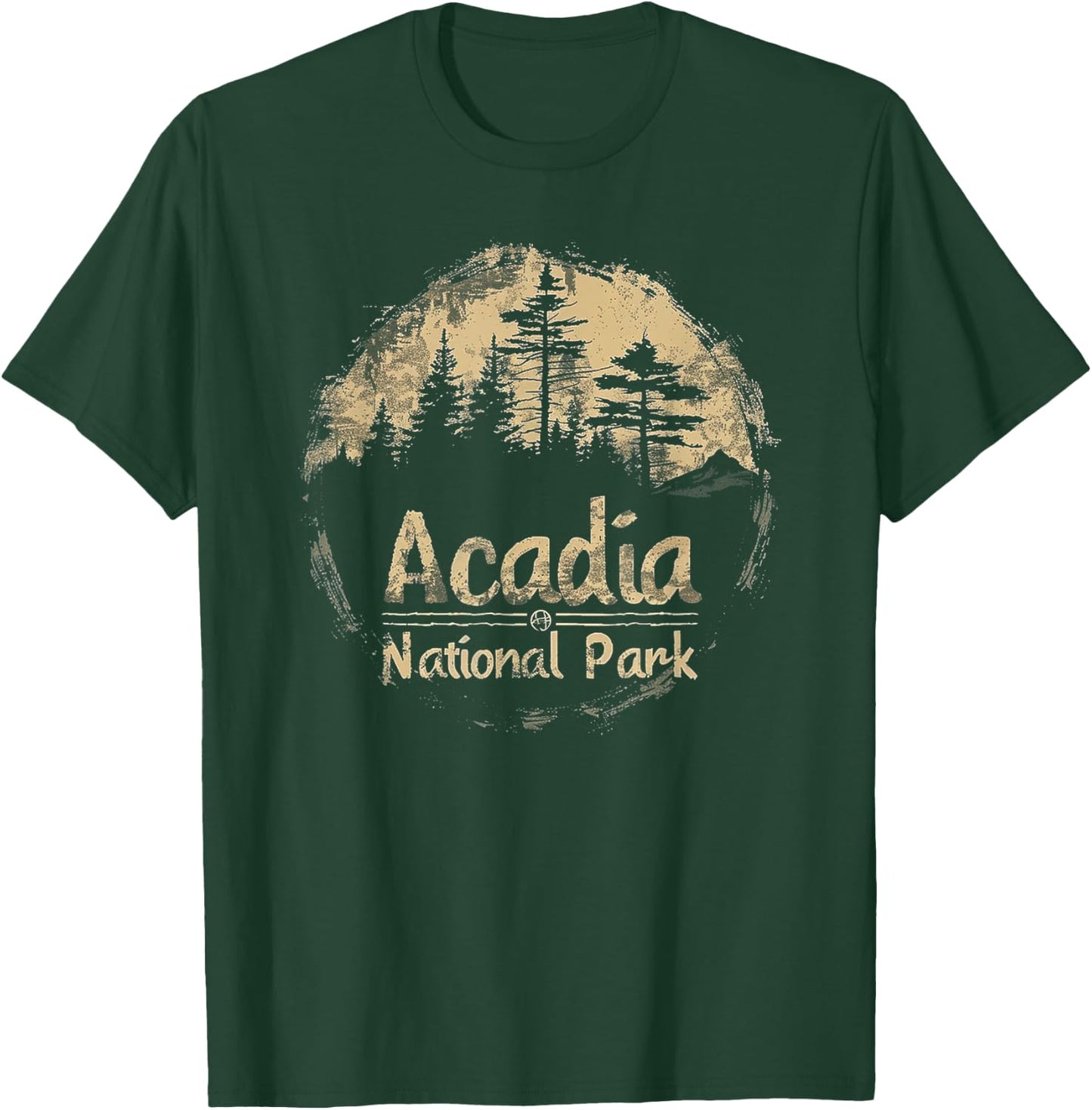 Acadia - US National Park Vintage Men Women Kids Retro T-Shirt - T-Shirt | Forest