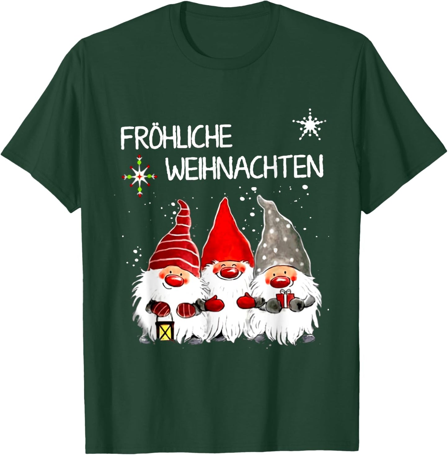 Gnomes Frohliche Weihnachten Funny Christmas T-Shirt - T-Shirt | Forest
