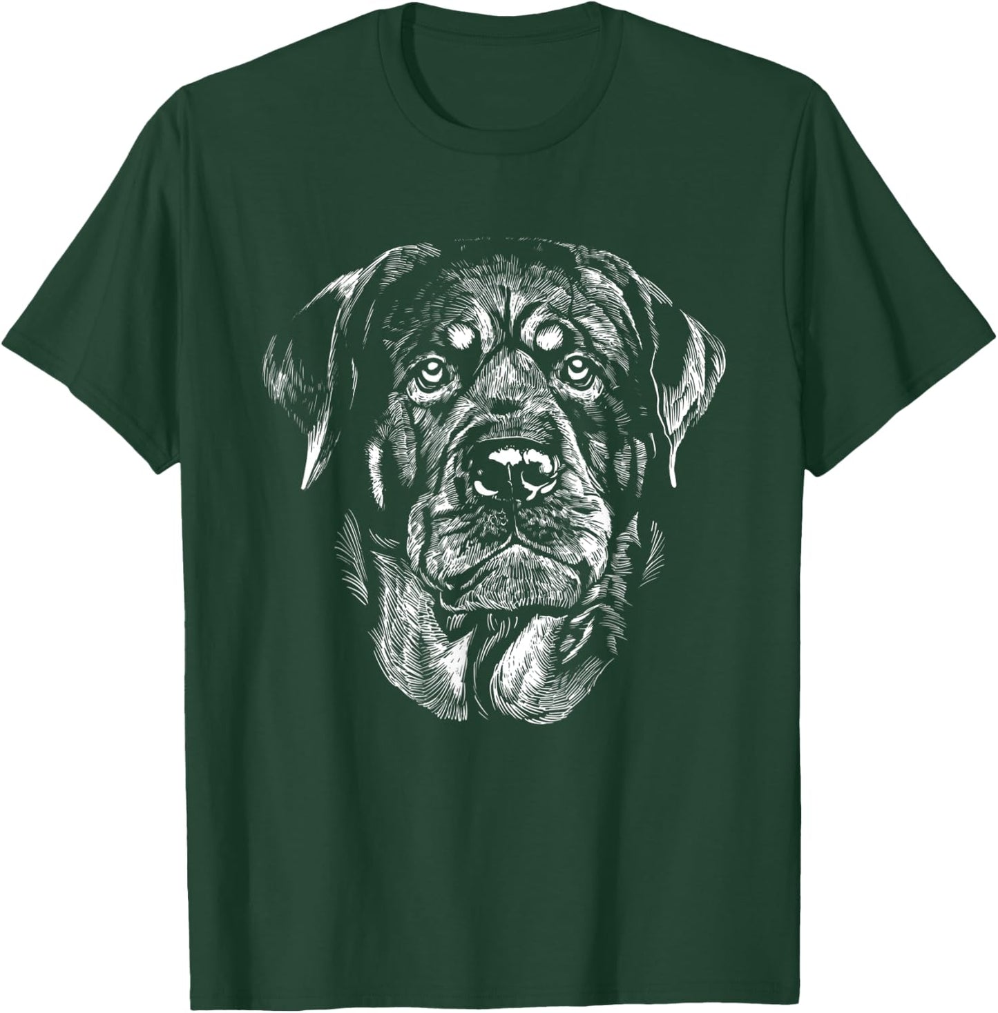 Rottweiler Dog Portrait T-Shirt - T-Shirt | Forest