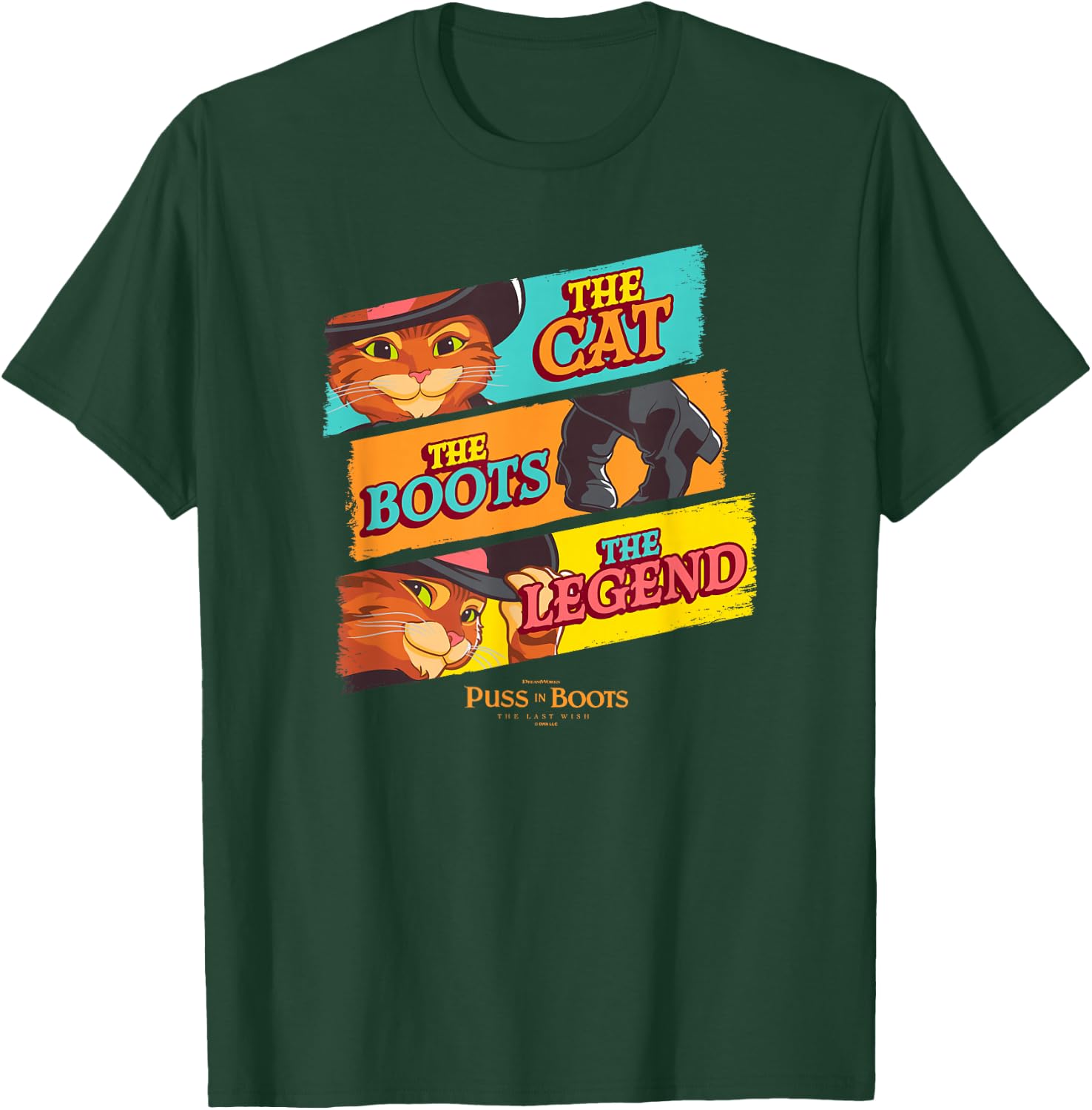 DreamWorks Puss In Boots: The Last Wish Logo Panels T-Shirt - T-Shirt | Forest