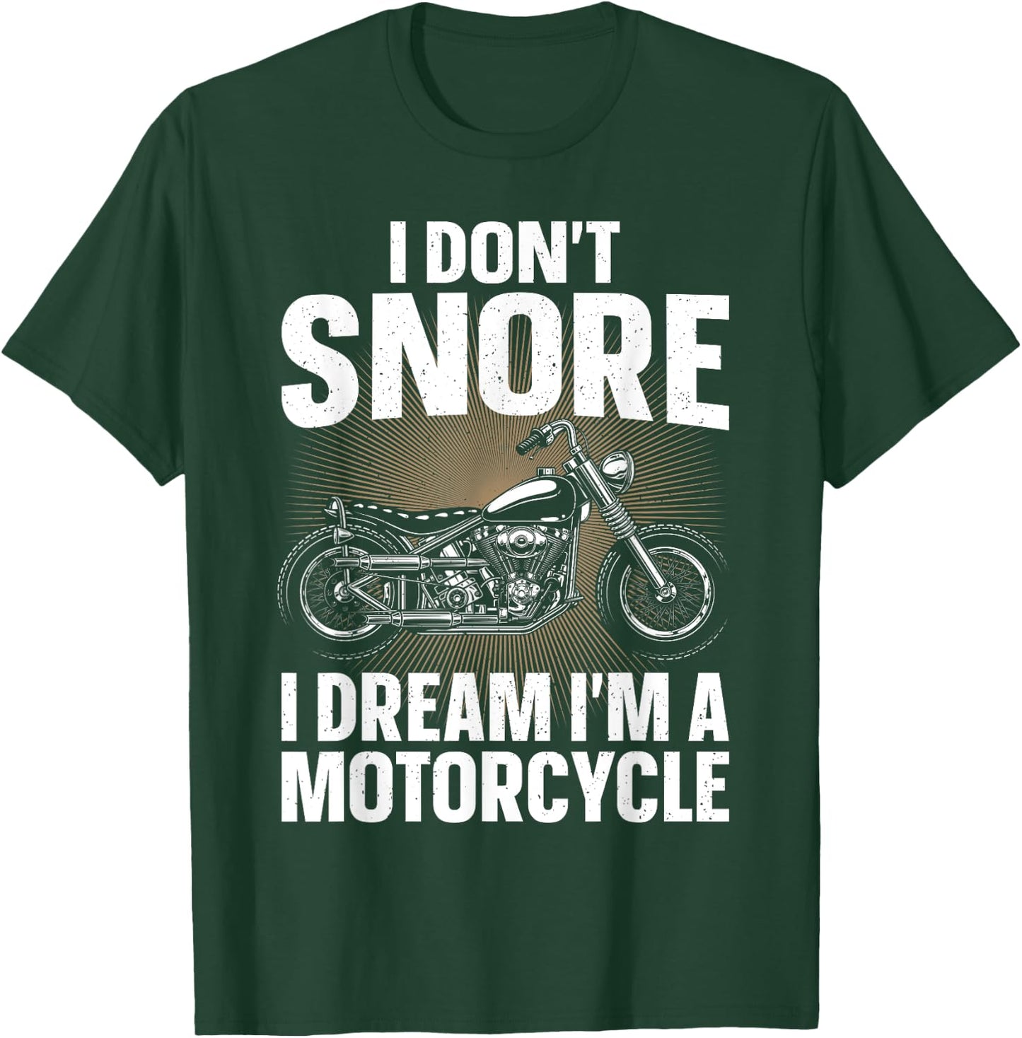 Funny Motorcycle Design Dad Biker Motorcycle Lover T-Shirt - T-Shirt | Forest