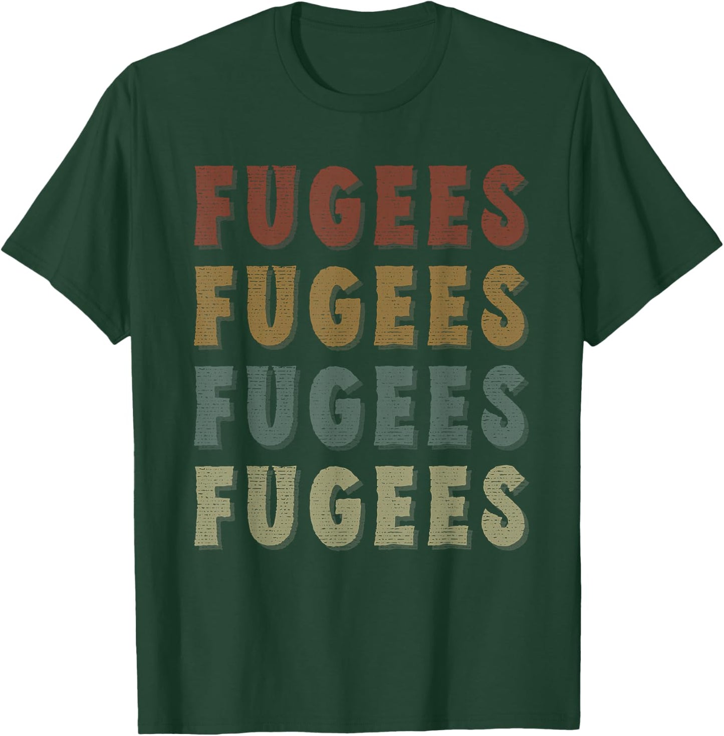 Vintage Cool Fugees Name Funny Love Heart Fugees T-Shirt - T-Shirt | Forest
