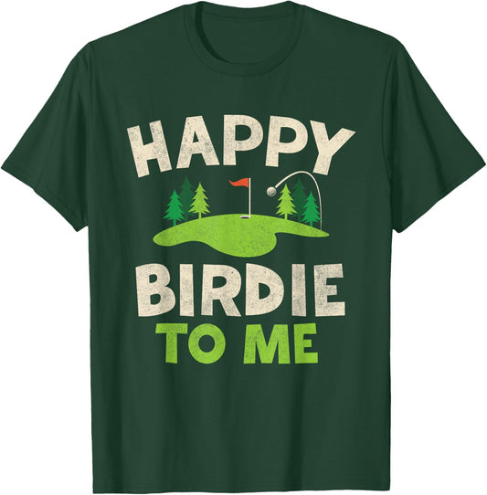 Funny Golf Birthday Shirt Happy Birdie Golfer Kids Boys Men T-Shirt - T-Shirt | Forest