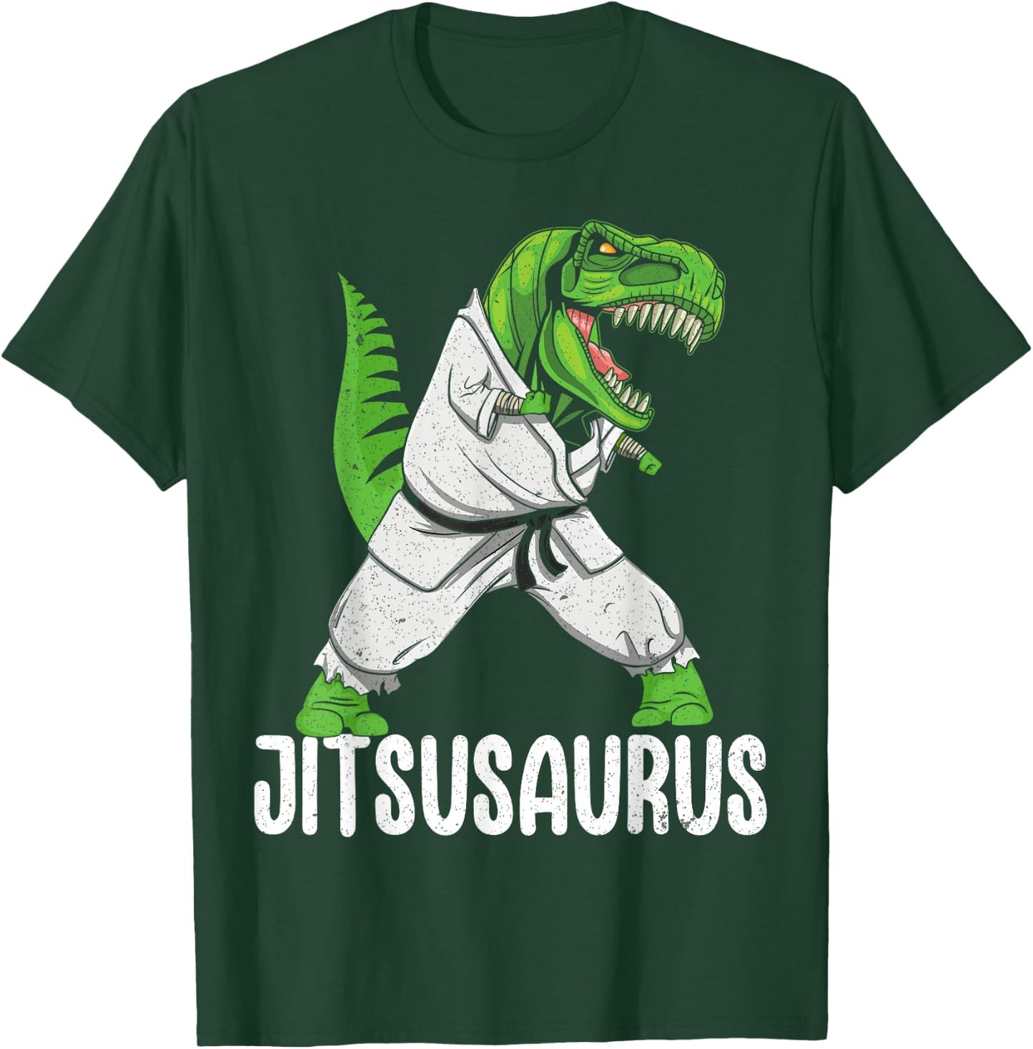 Jitsusaurus Funny Jiu-Jitsu Brazillian Ju Jitsu Bjj Boys Kid T-Shirt - T-Shirt | Forest