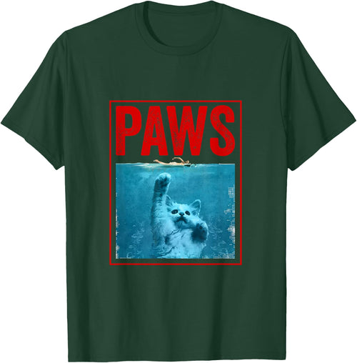 PAWS Funny Cat Kitten For Shark And Cat Lovers Men Women Girls Kids