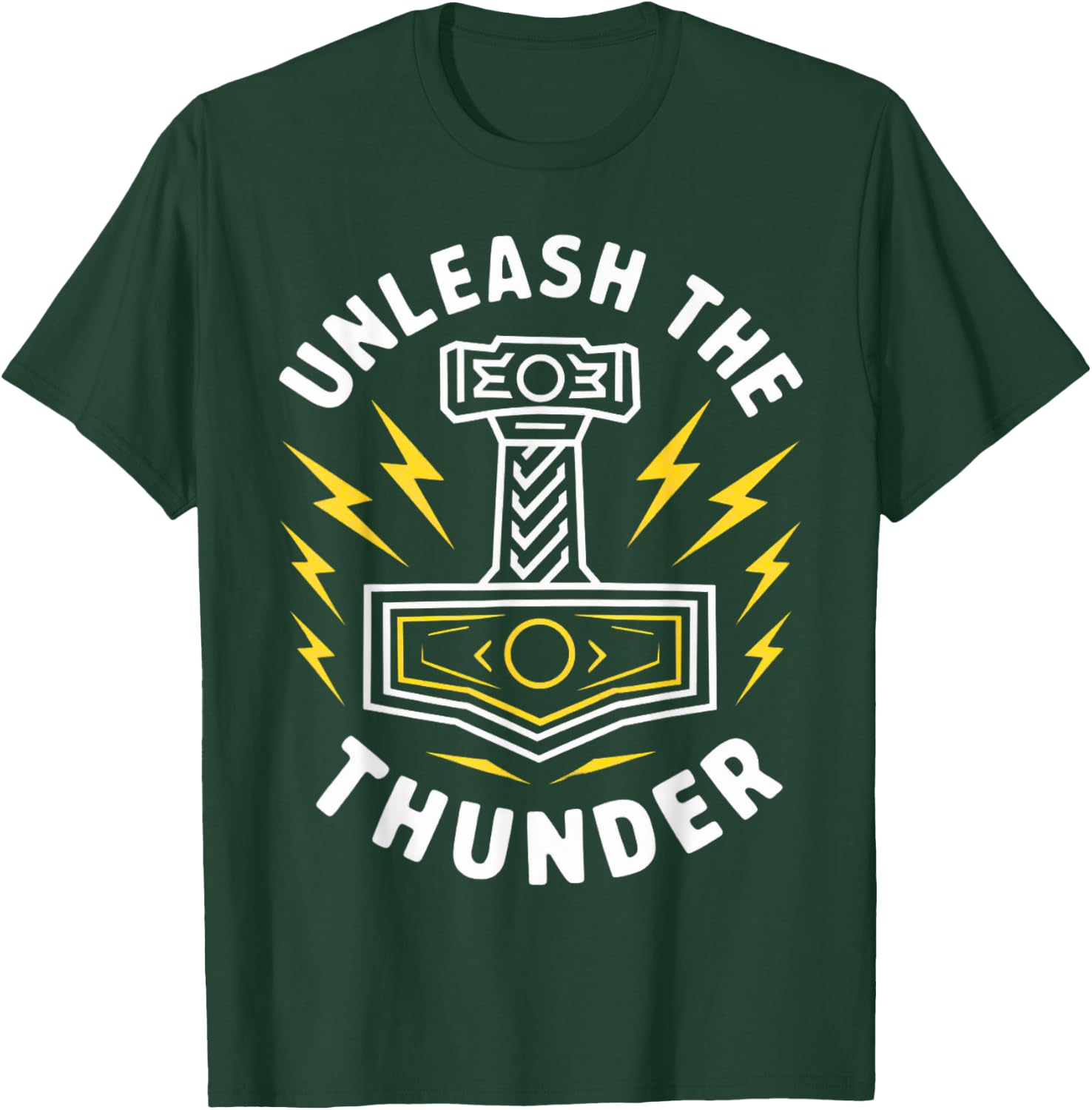 Norse Mythology Viking Celtic Thor's Hammer Mjolnir Valhalla T-Shirt - T-Shirt | Forest