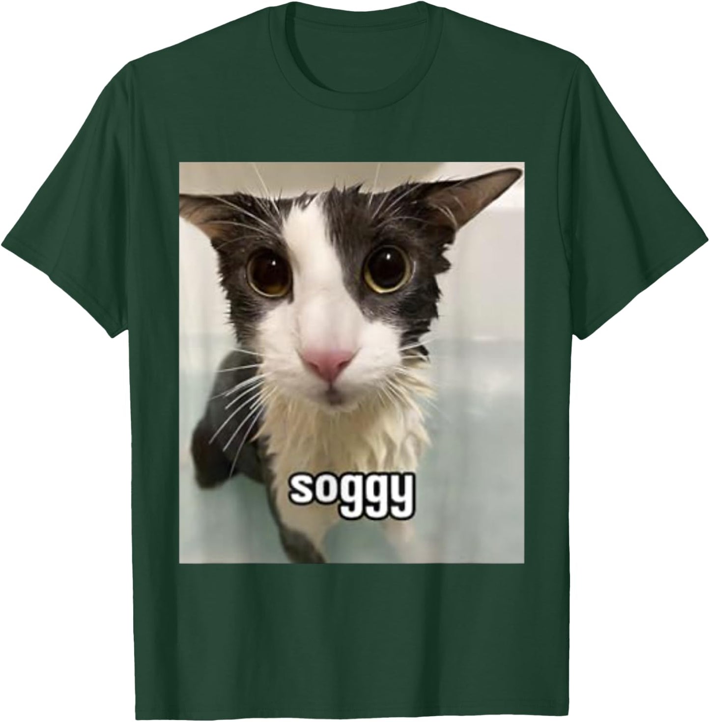 Silly Soggy Cat Funny T-Shirt - T-Shirt | Forest