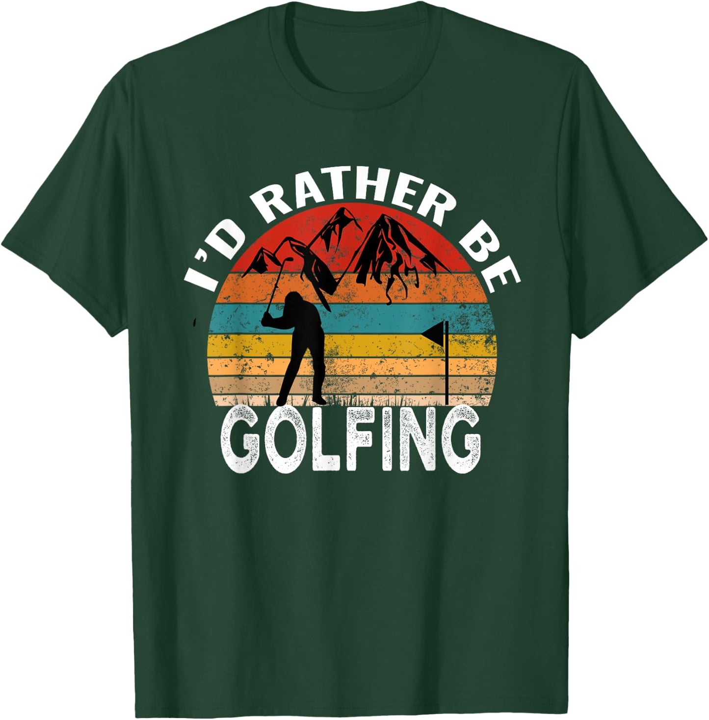 I'd Rather Be Golfing Funny Golf Lover Vintage T-Shirt - T-Shirt | Forest