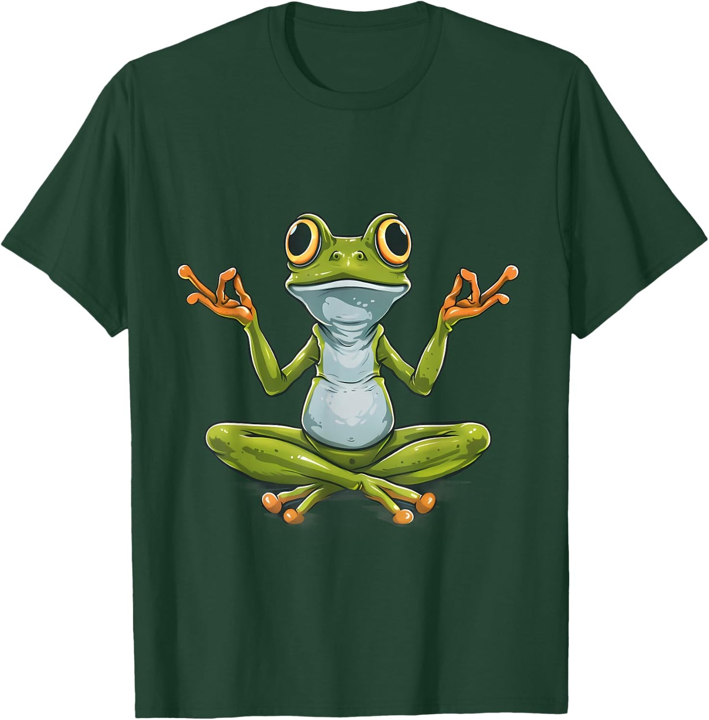Meditation Frog Toad Spirituality Yoga Zen Buddha Buddhist T-Shirt - T-Shirt | Forest